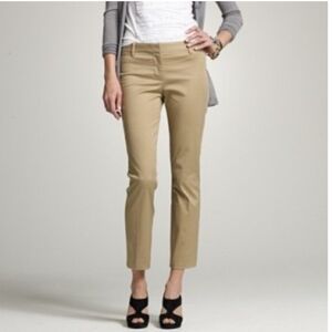 J Crew Cafe Capri khaki color slim fit pant sz 2 summer travel vacation